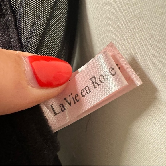 La vie en rose black corset lace up 34C goth Fairycore coquette - Picture 6 of 7